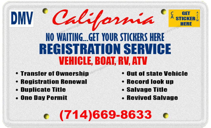 DMV  Registration Coupon